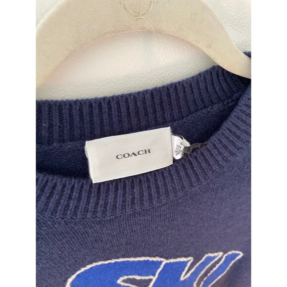 Coach Ski Intarsia Sweater In Recycled Wool And Recycled Cashmere Mens M - Picture 7 of 8
